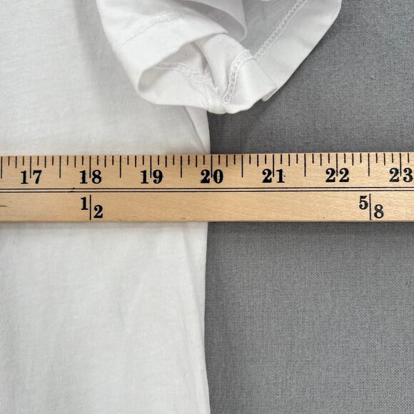 CALIFORNIAN VINTAGE Short Sleeve Crew Neck Tee Womes White Venice Rainbow Shirt - Picture 12 of 13